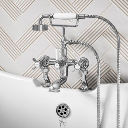 Farnham Bath Shower Mixer - Crosshead - Image 2