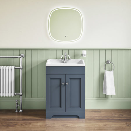 Wilton 600mm 2 Door Floor Unit Sheet Blue - Image 2